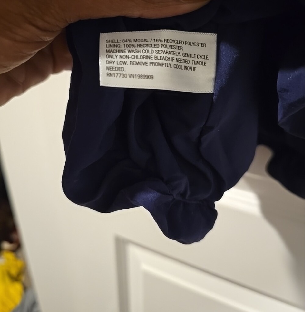 A New Day Navy Ruffle Strapless-Style Cami Top - Picture 3 of 3
